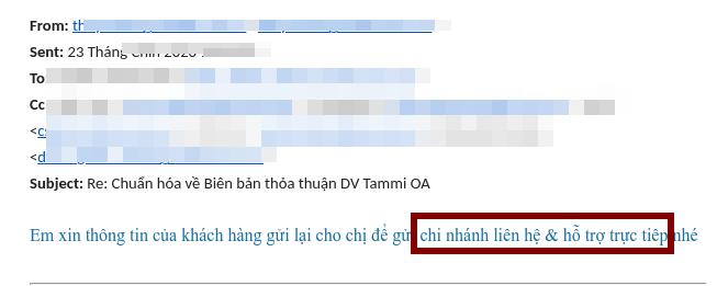 xac thuc tai khoan TAMMI OA tu dong bang tay
